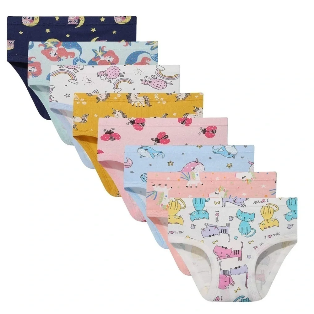 Girls Cotton Brief Breathable Toddler Panties Kids Assorted Underwear